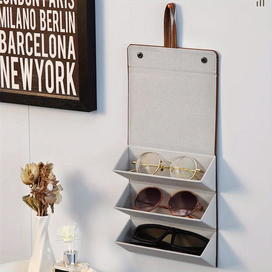 Rocco Bellano Multi-Slot Sunglasses Organizer | Portable Travel Case