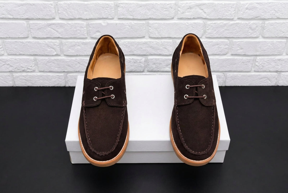 Rocco Bellano Men's Premium Suede Boat Shoes | Casual Loafers