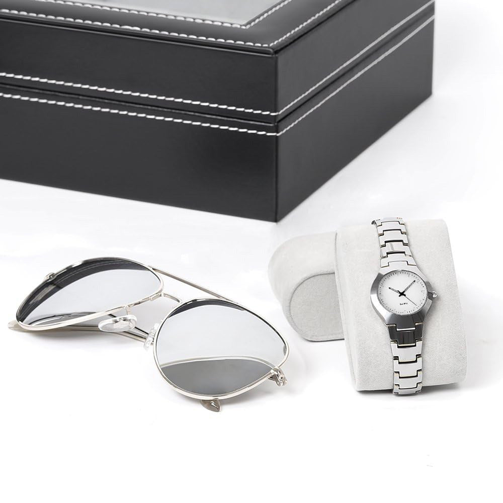 Buy 6-Slot Watch & Sunglasses Organizer Box Online | Rocco Bellano