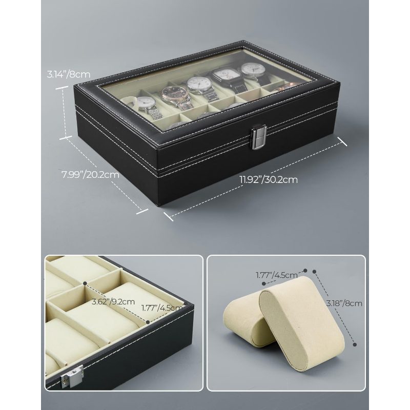Buy Multi-Slot Men's Leather Watch Display Case | Rocco Bellano