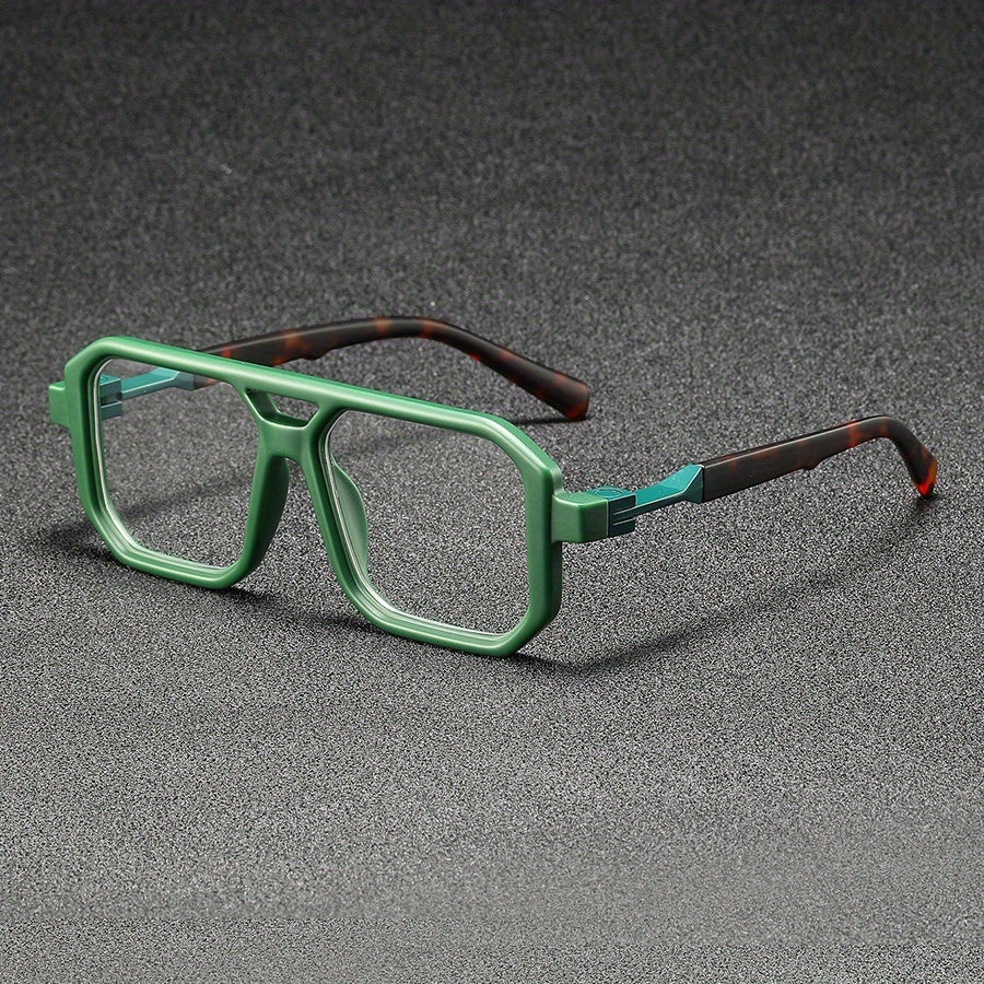 Modern Square Double-Bridge Glasses | Rocco Bellano