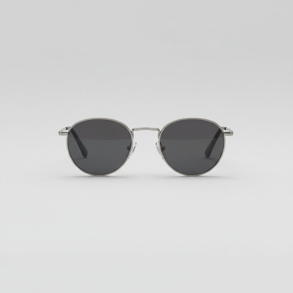 Black Round Metal Sunglasses for Men & Women | Rocco Bellano