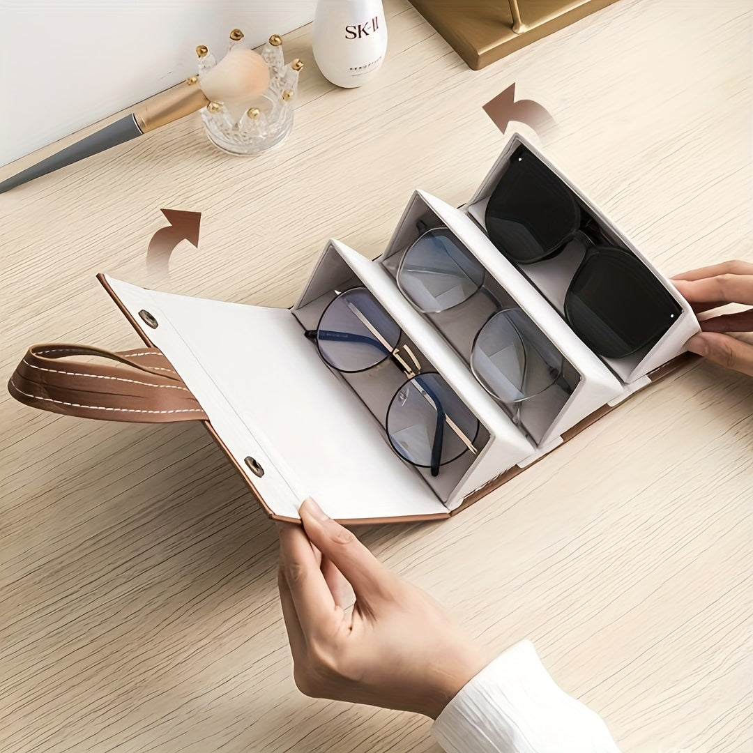 Rocco Bellano Multi-Slot Sunglasses Organizer | Portable Travel Case
