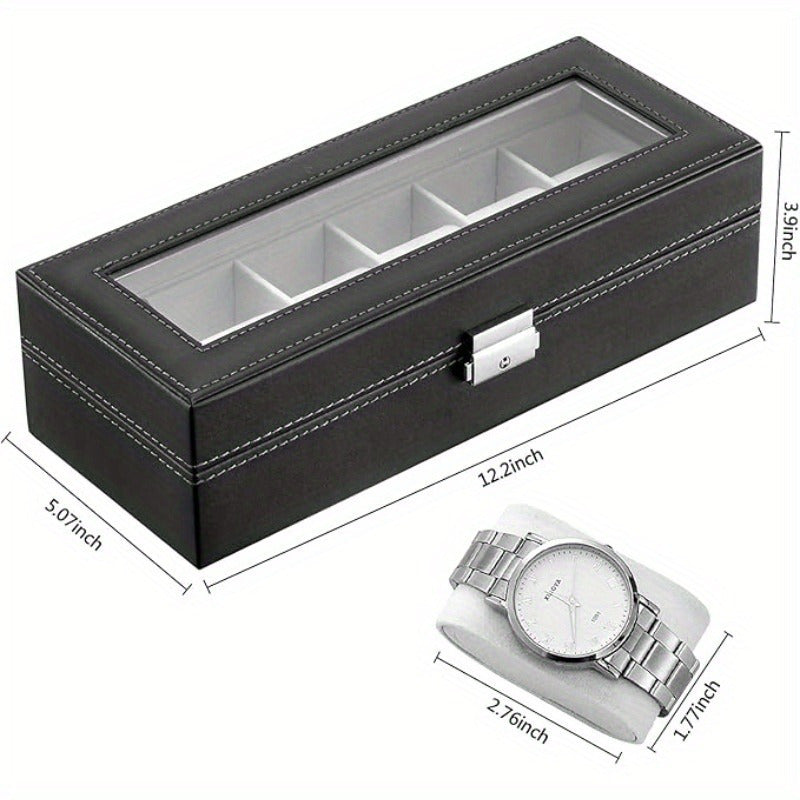 Buy Multi-Slot Men's Leather Watch Display Case | Rocco Bellano