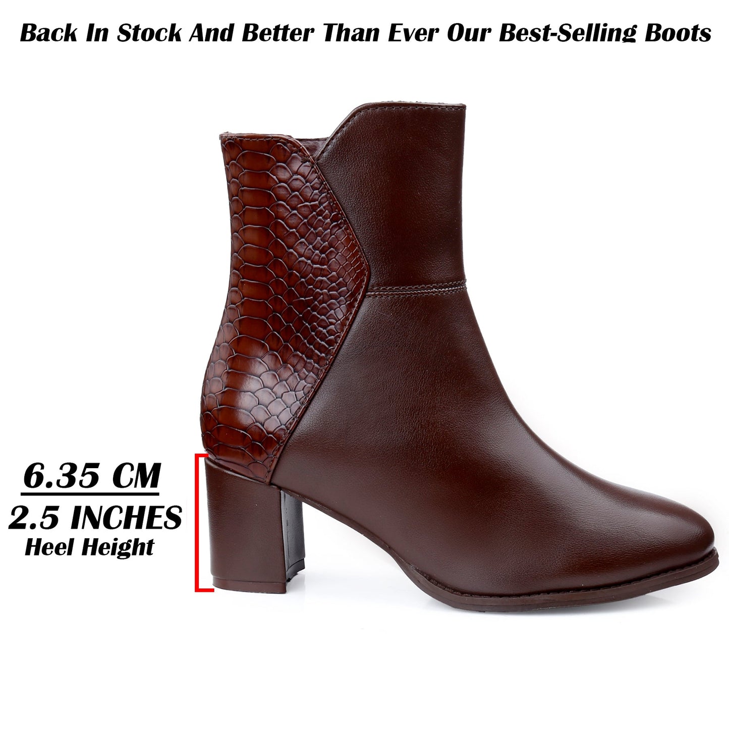 Rocco Bellano Fashion Ankle Boots for Women | Faux Leather Boots