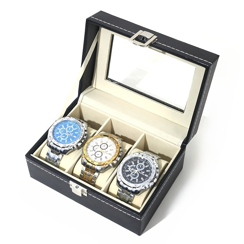 Buy Multi-Slot Men's Leather Watch Display Case | Rocco Bellano