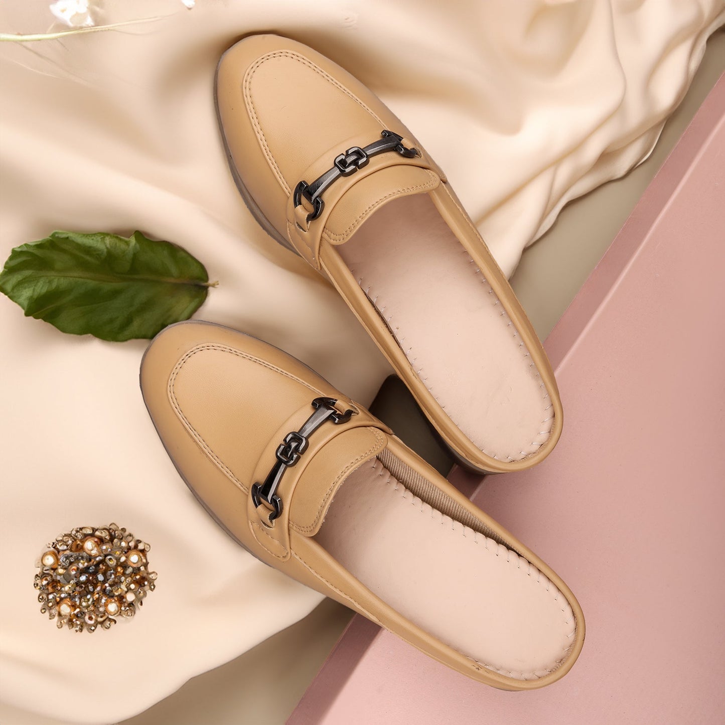 Rocco Bellano Luxury Slip-On Mule Loafers | Horsebit Backless Flats