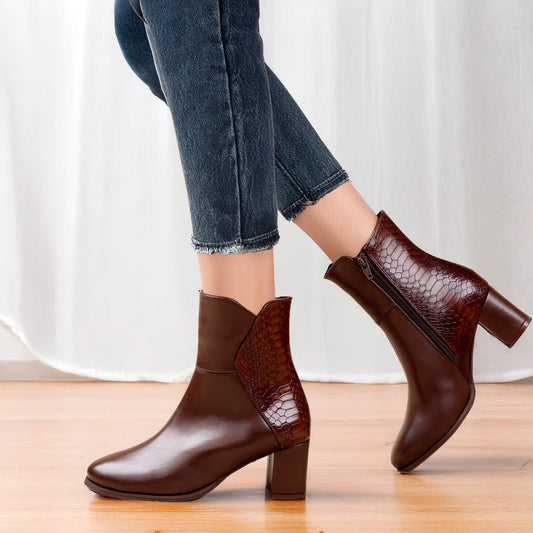 Rocco Bellano Fashion Ankle Boots for Women | Faux Leather Boots