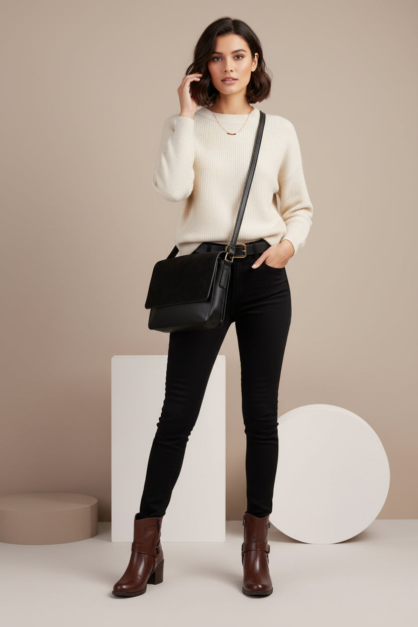 Rocco Bellano Ankle Zipper Boots | Vegan Leather Block Heel Boots