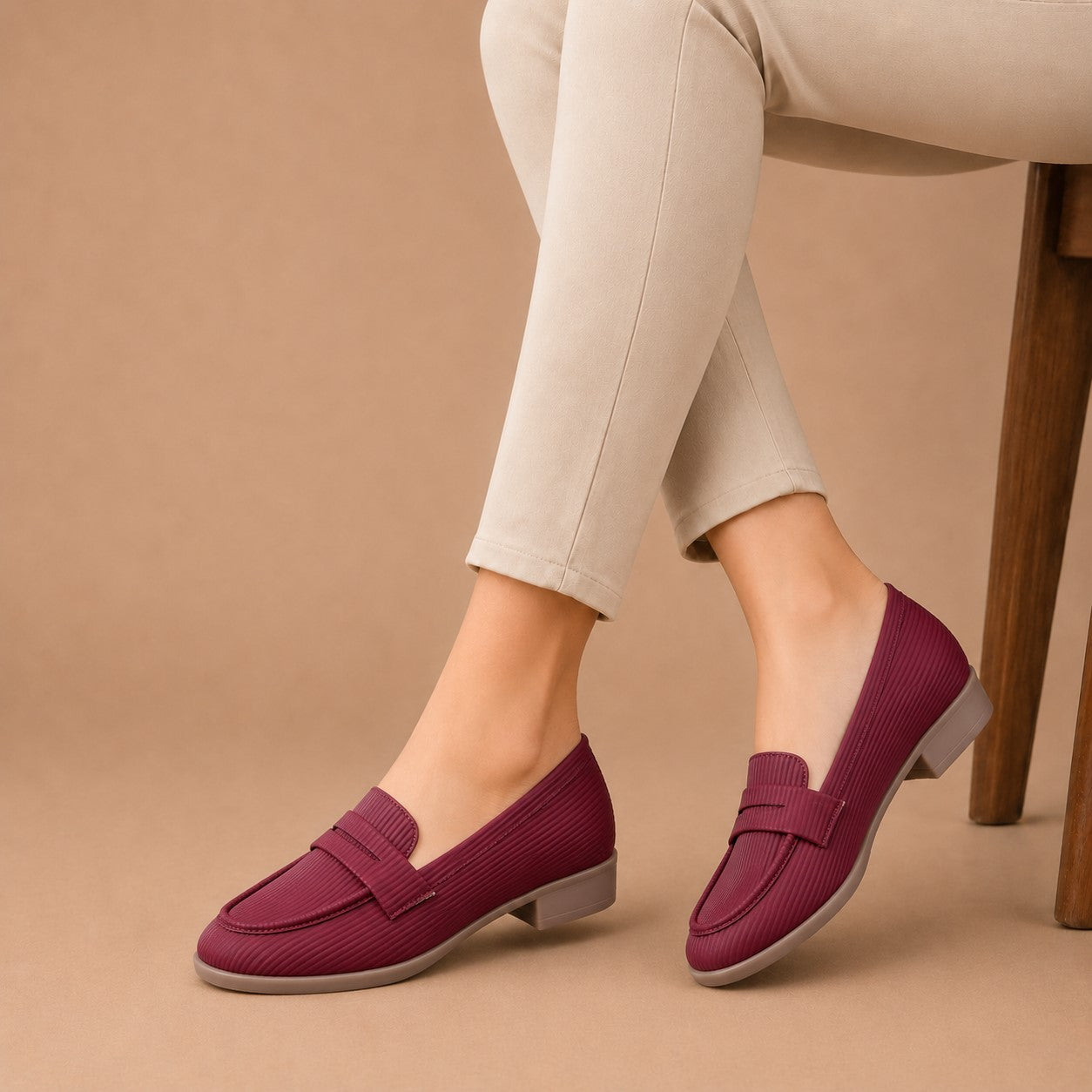 Rocco Bellano Ivory Textured Penny Loafers | All-Day Comfort