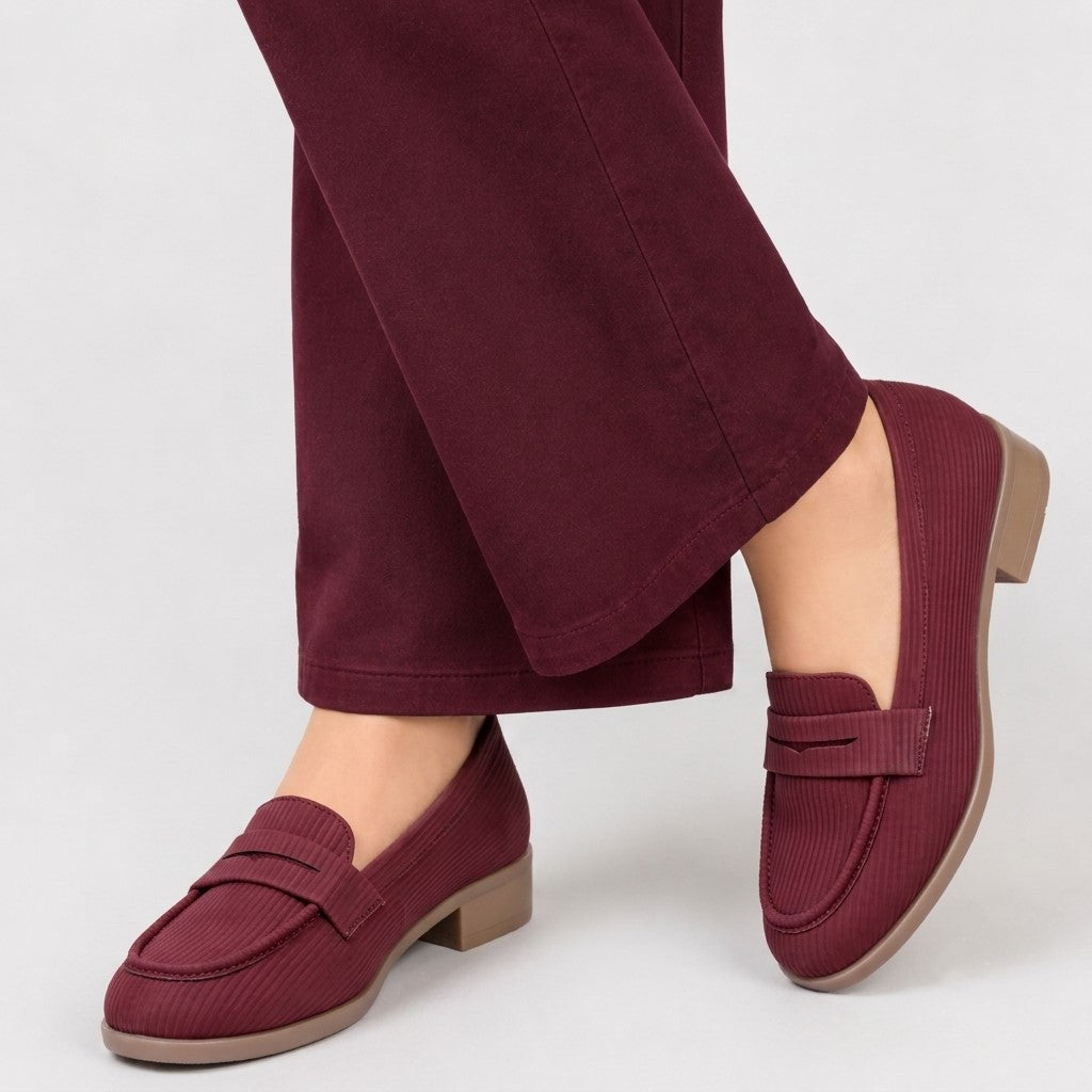 Rocco Bellano Ivory Textured Penny Loafers | All-Day Comfort
