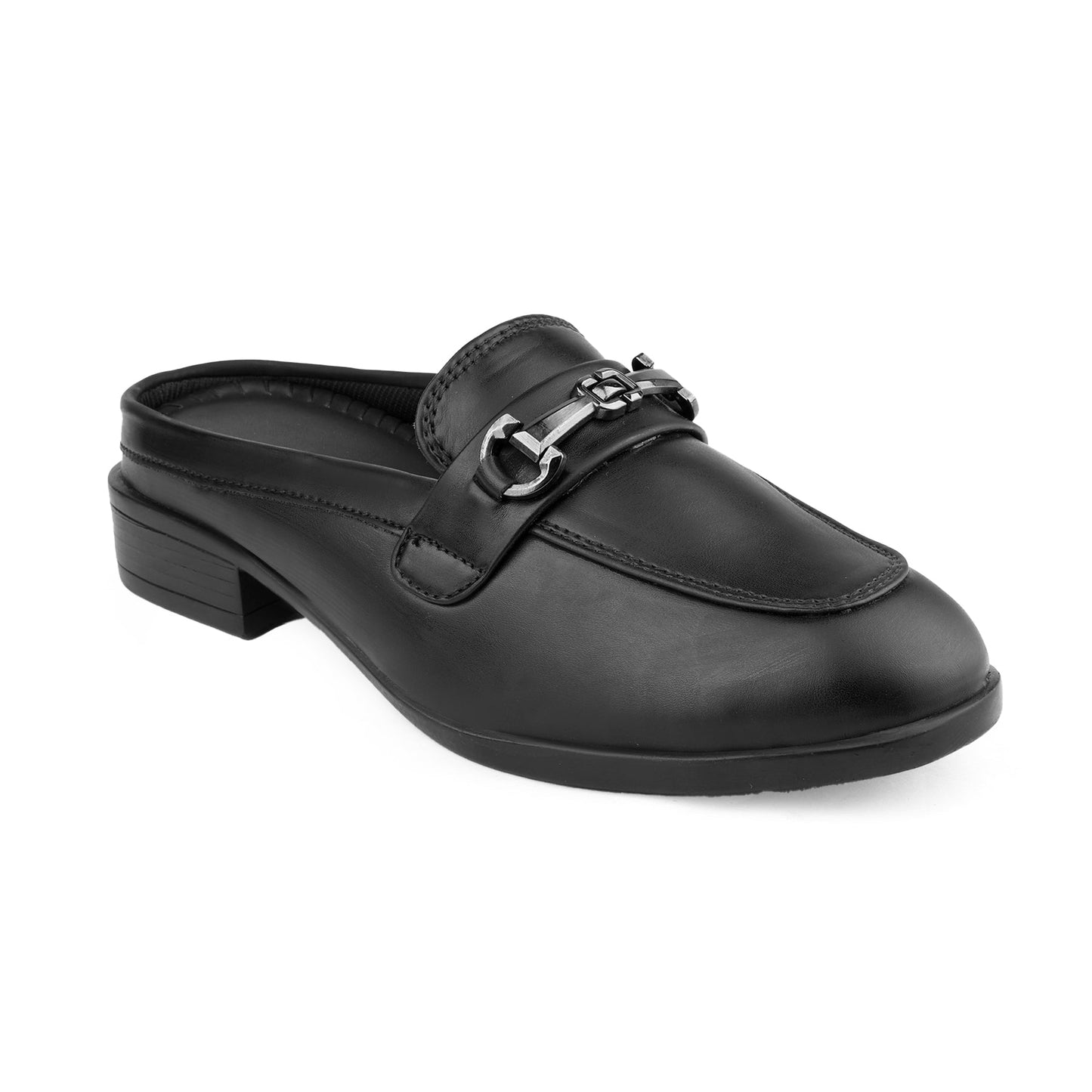 Rocco Bellano Luxury Slip-On Mule Loafers | Horsebit Backless Flats