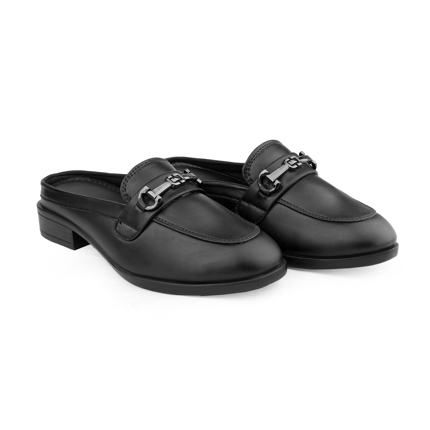 Rocco Bellano Luxury Slip-On Mule Loafers | Horsebit Backless Flats