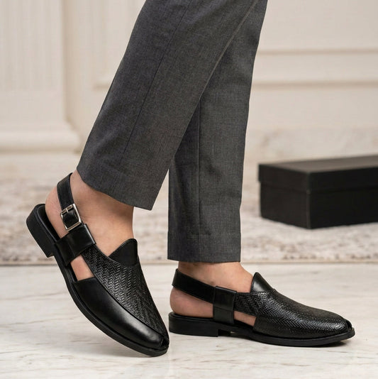 Rocco Bellano Men's Premium Woven Peshawari Sandals
