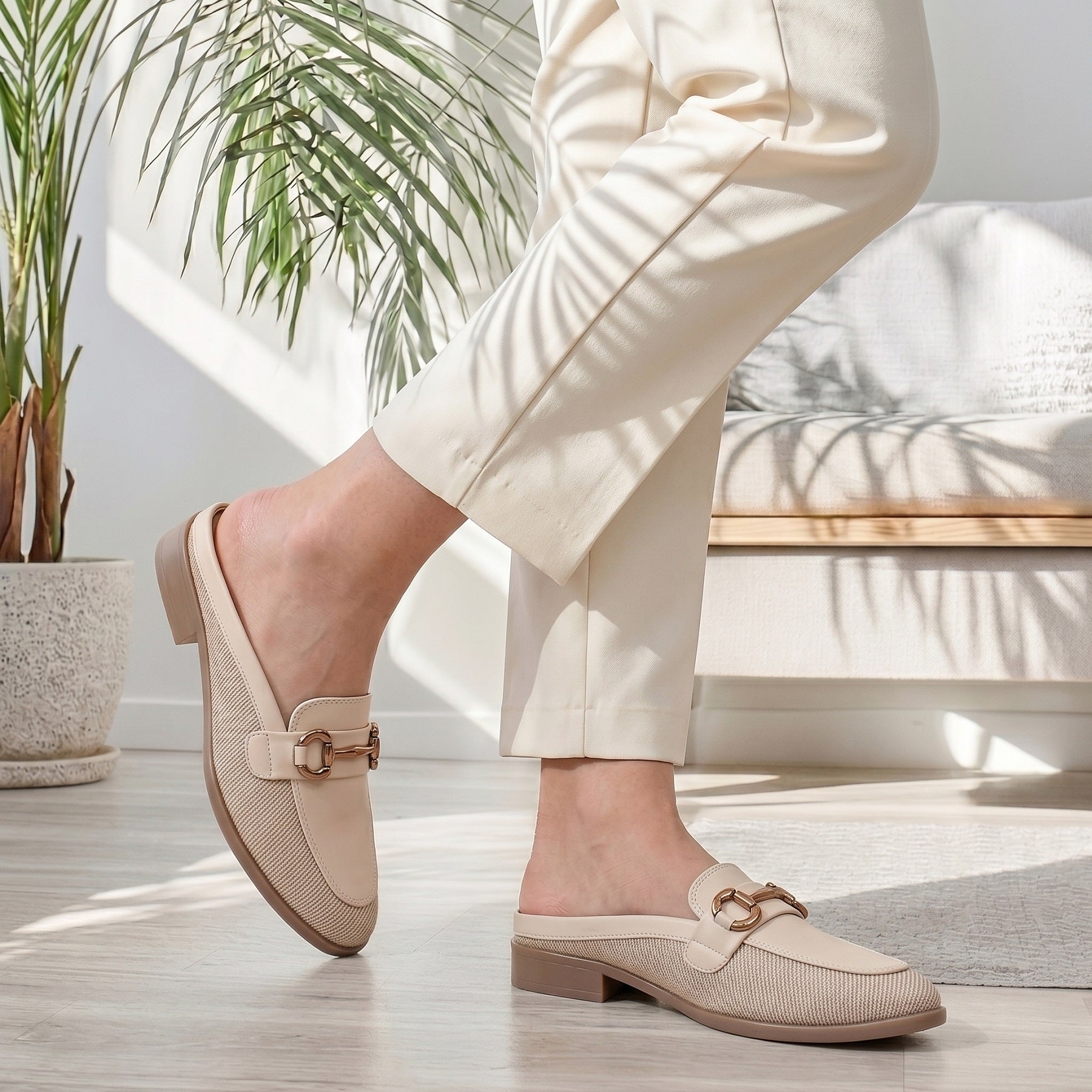 Rocco Bellano Woven Mule Loafers | Women's Slip-On Backless Loafers