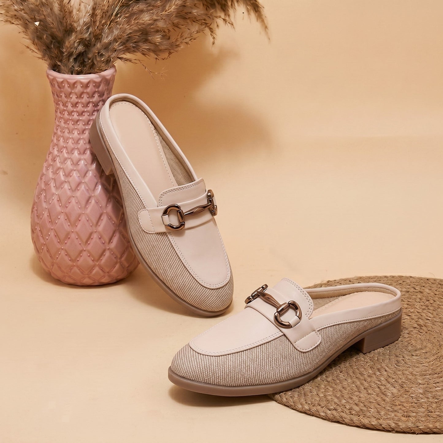 Rocco Bellano Woven Mule Loafers | Women's Slip-On Backless Loafers