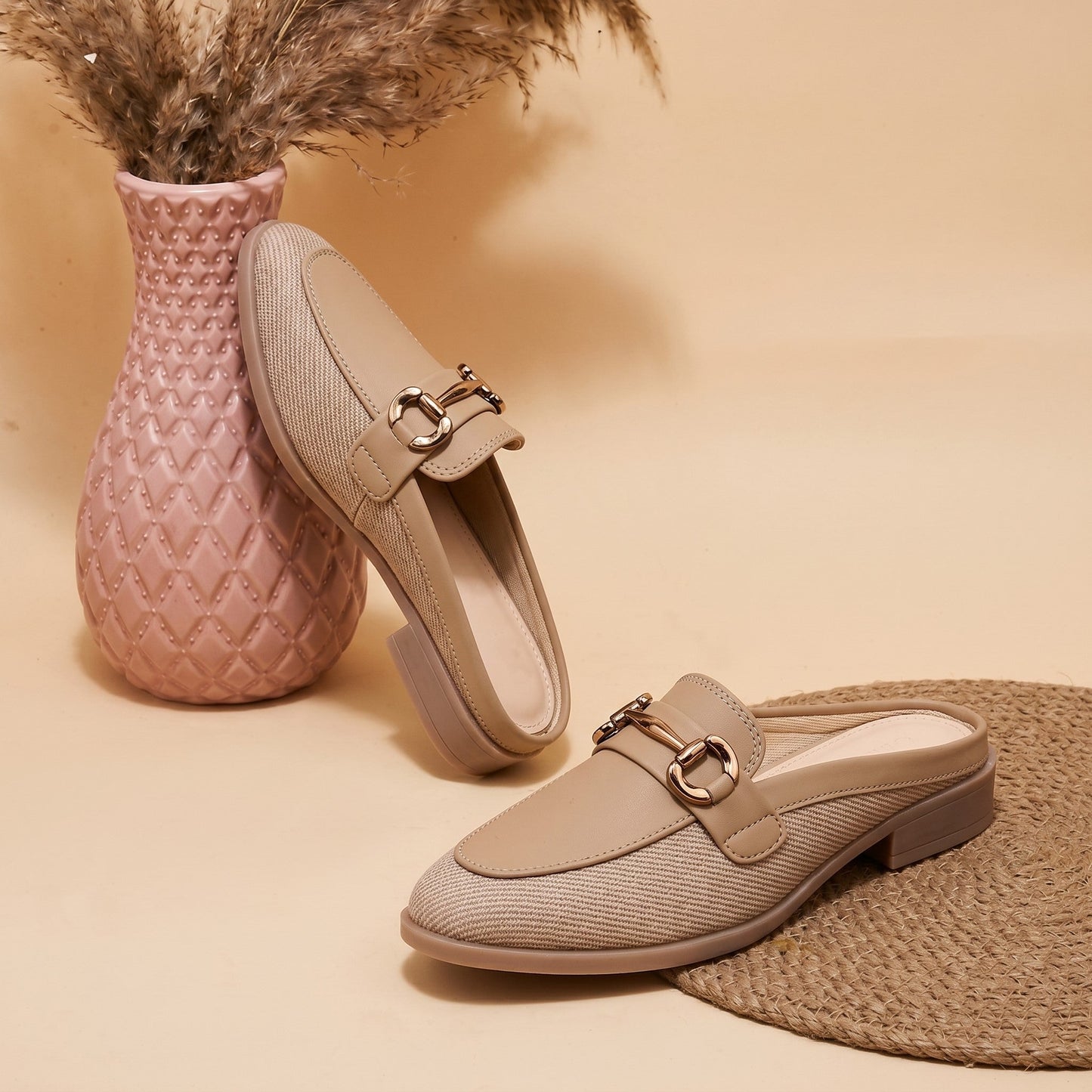Rocco Bellano Woven Mule Loafers | Women's Slip-On Backless Loafers