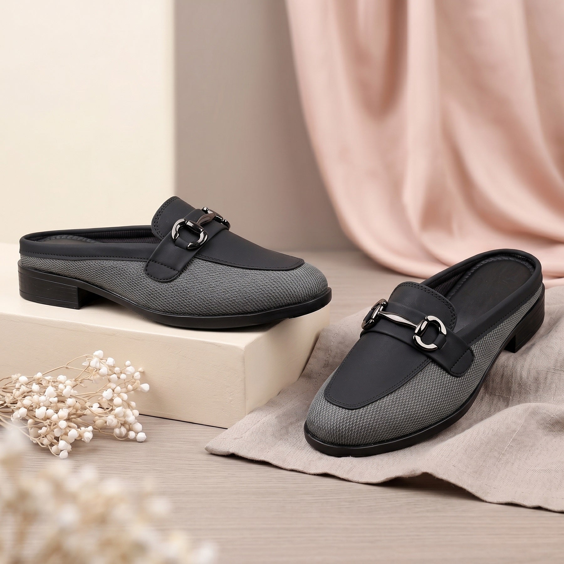 Rocco Bellano Woven Mule Loafers | Women's Slip-On Backless Loafers