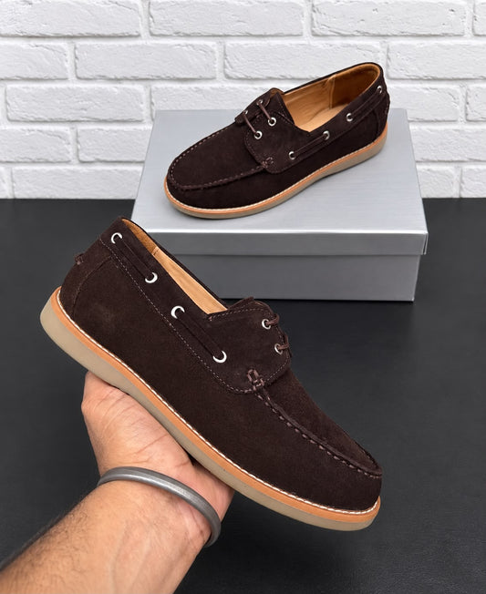 Rocco Bellano Men's Premium Suede Boat Shoes | Casual Loafers