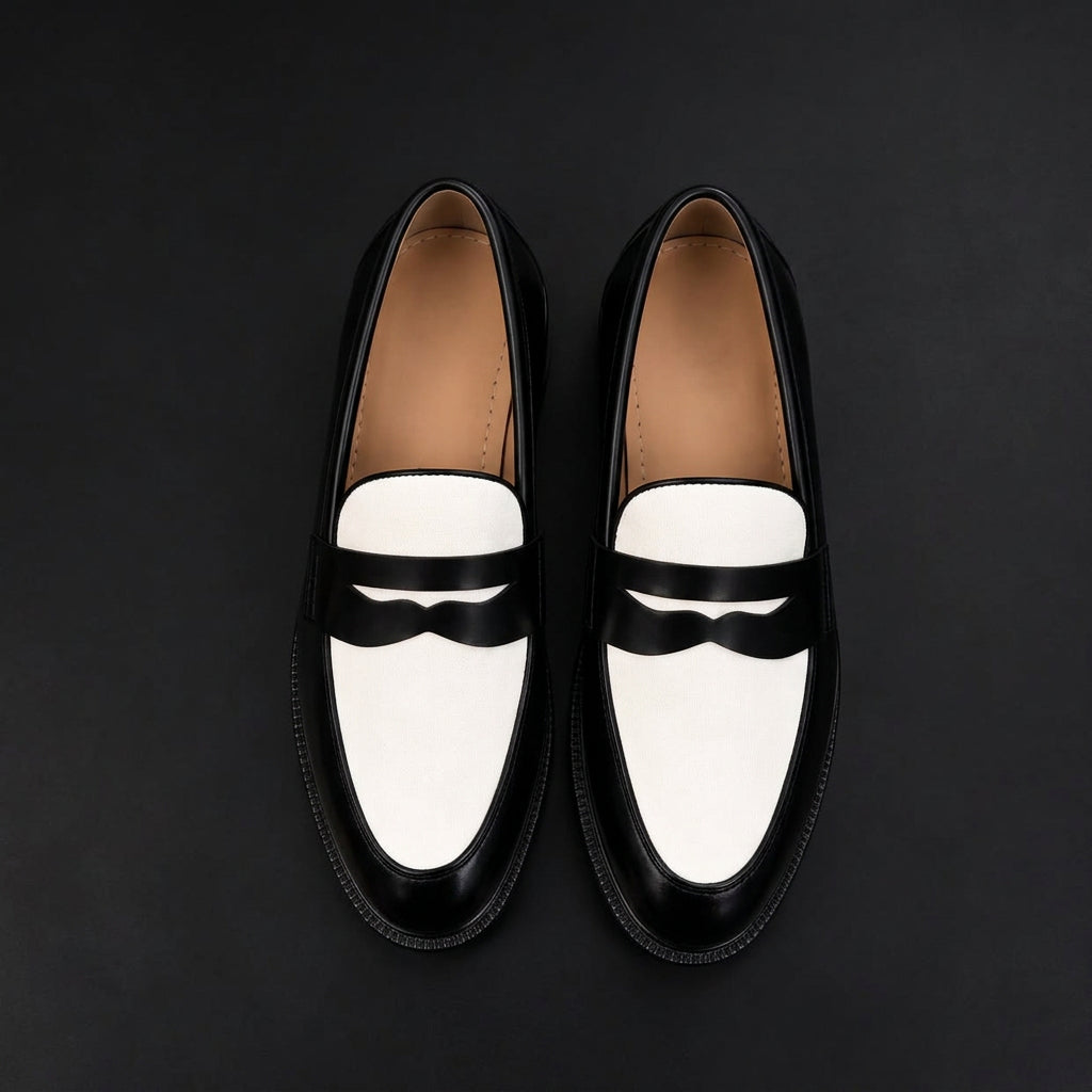 Rocco Bellano Men's Two-Tone Penny Loafers