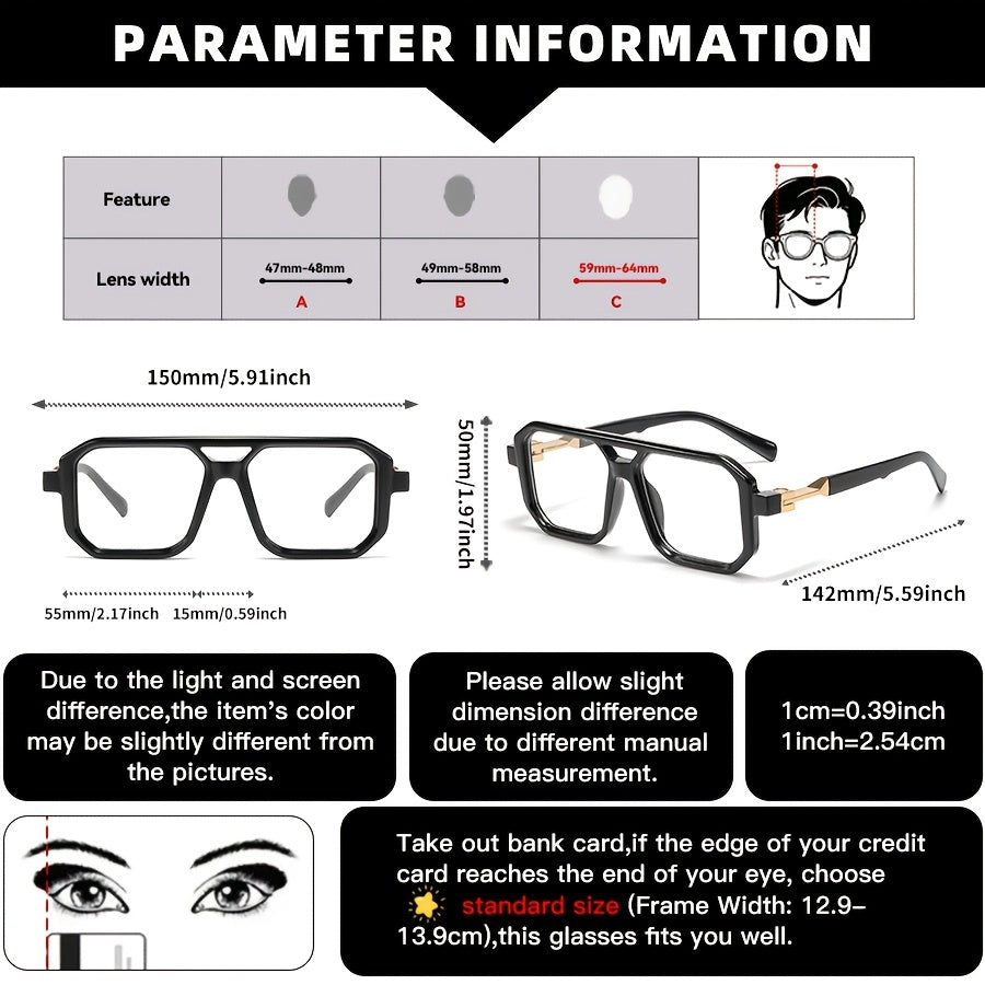 Modern Square Double-Bridge Glasses | Rocco Bellano