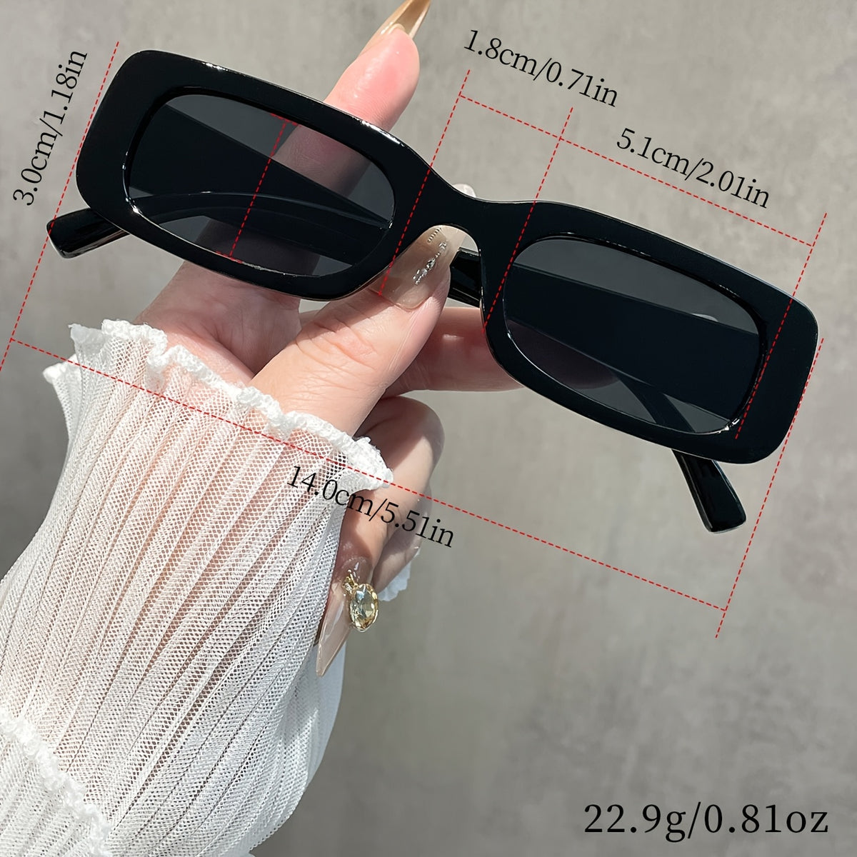 Rocco Bellano Black Rectangle Sunglasses for Men & Women