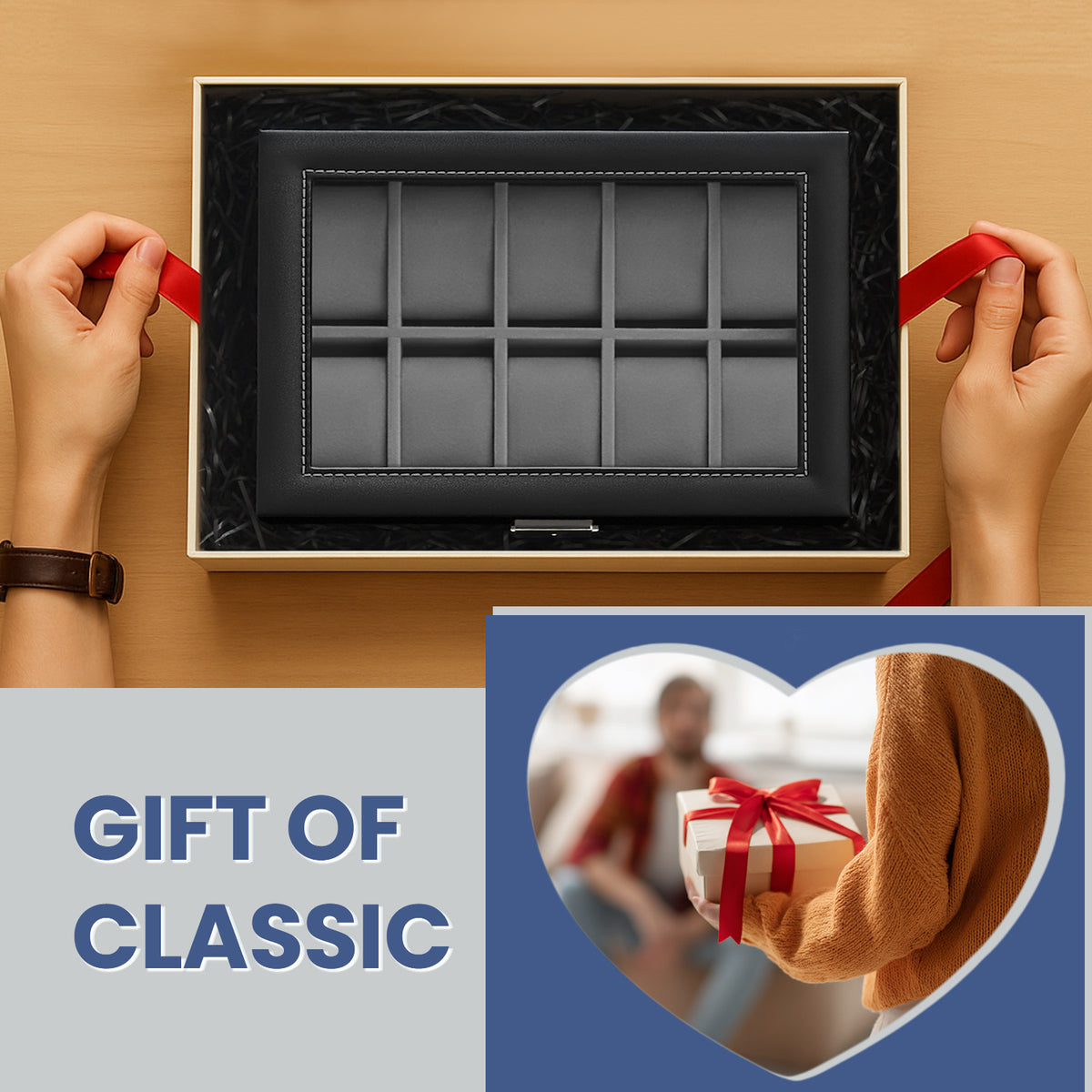 20-Slot Watch Box with Drawer & Glass Lid | Rocco Bellano