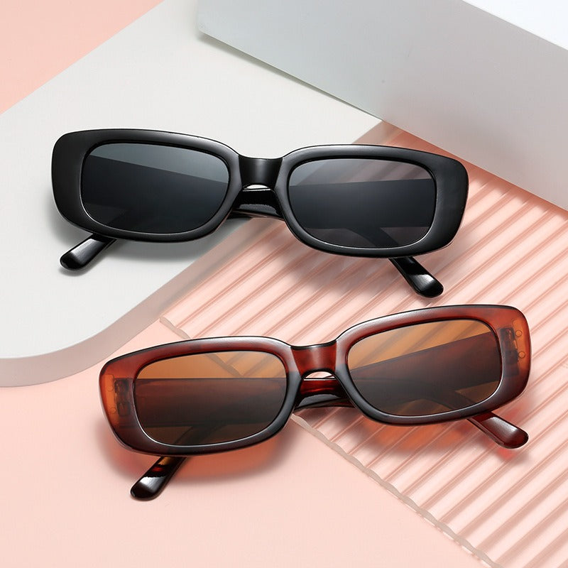 Rocco Bellano Black Rectangle Sunglasses for Men & Women