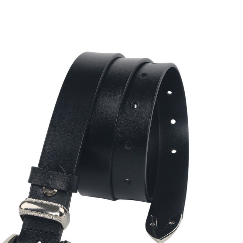 ROCCOBELLANO- Genuine Unisex Leather Belt – Waist Belt with Classic Pin Buckle for Formal, Party & Casual Wear