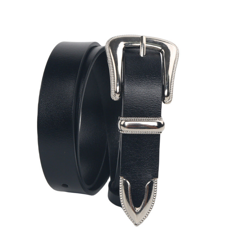 ROCCOBELLANO- Genuine Unisex Leather Belt – Waist Belt with Classic Pin Buckle for Formal, Party & Casual Wear