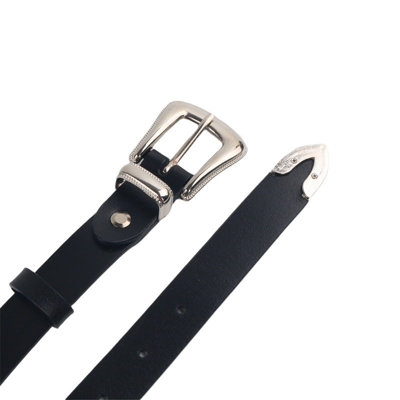 ROCCOBELLANO- Genuine Unisex Leather Belt – Waist Belt with Classic Pin Buckle for Formal, Party & Casual Wear