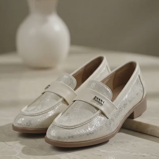 Buy Rocco Bellano Women's Stylish Comfort Loafers Online-Beige-1