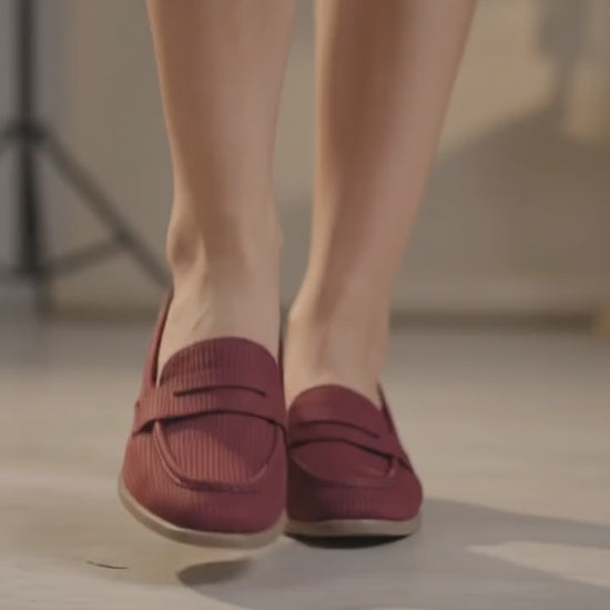 Buy Rocco Bellano Women's Stylish Comfort Loafers Online-Red-1
