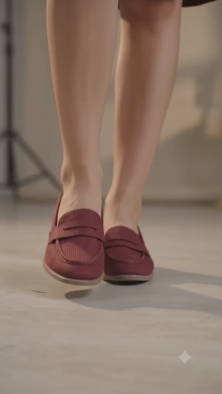 Buy Rocco Bellano Women's Stylish Comfort Loafers Online-Red-1