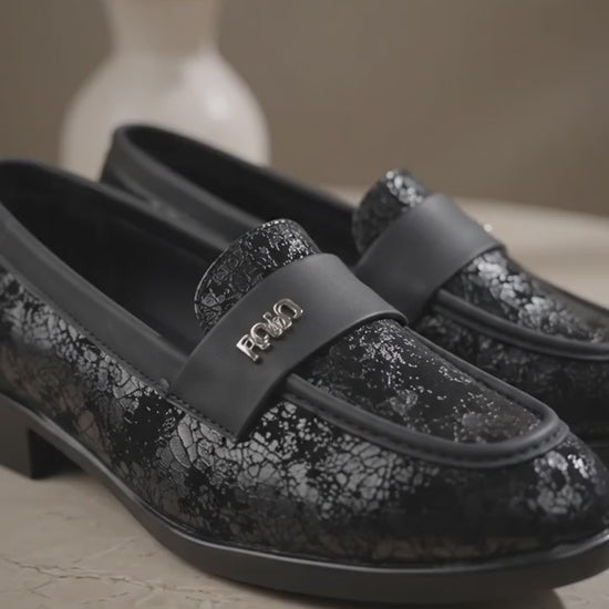 Buy Rocco Bellano Women's Stylish Comfort Loafers Online-Black-1