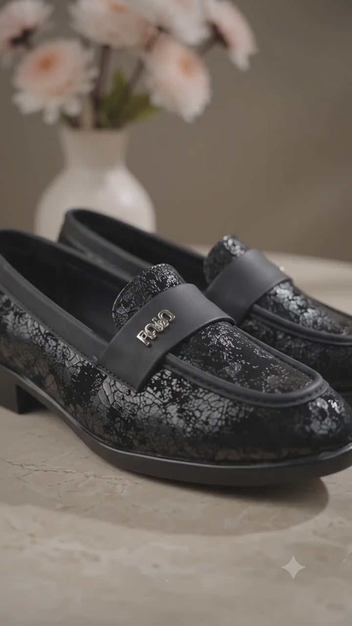 Buy Rocco Bellano Women's Stylish Comfort Loafers Online-Black-1