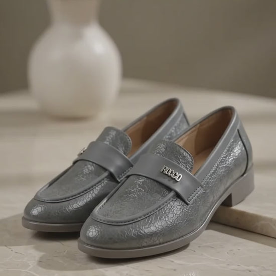 Buy Rocco Bellano Women's Stylish Comfort Loafers Online-Grey-1